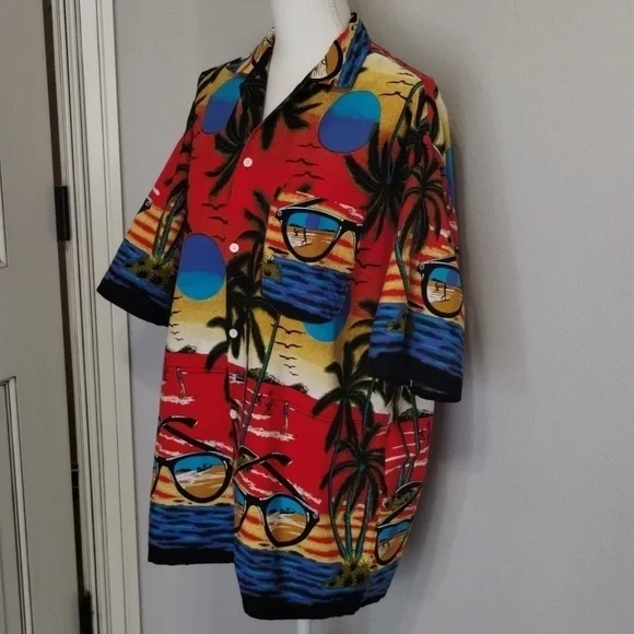 Vintage Free Style by Glorious Hawaiian Men's Buttons down Small - Picture 2 of 8